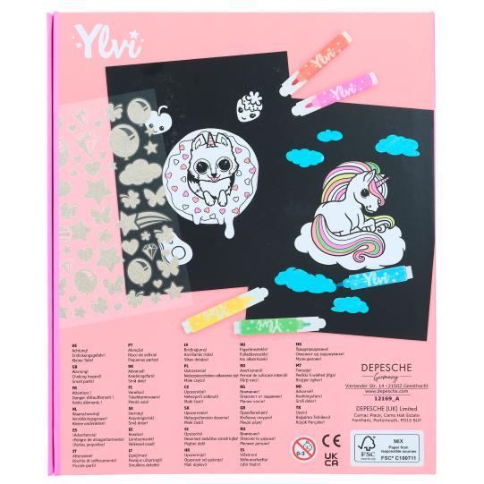 Ylvi Neon Colouring Book Set