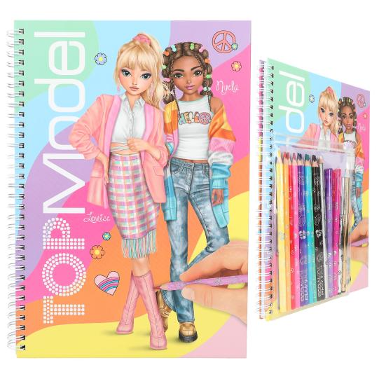 Top Model Colouring Book with Pen Set