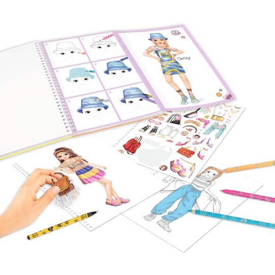 Top Model Colouring Book with Pen Set