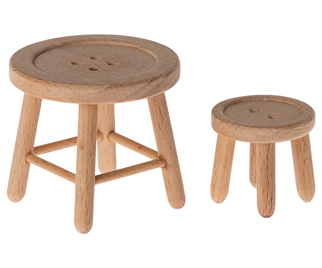Maileg Table and Stool Set, Mouse