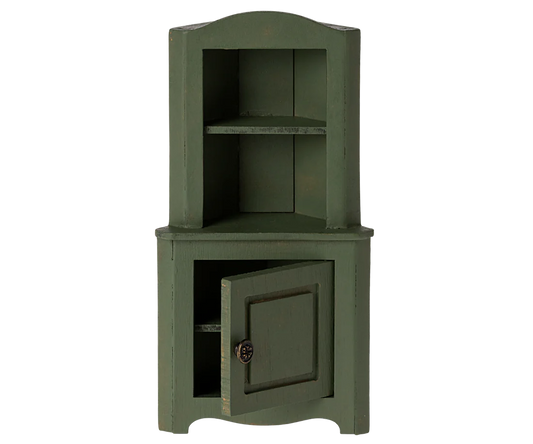 Maileg Corner Cabinet, Mouse- Dark Green