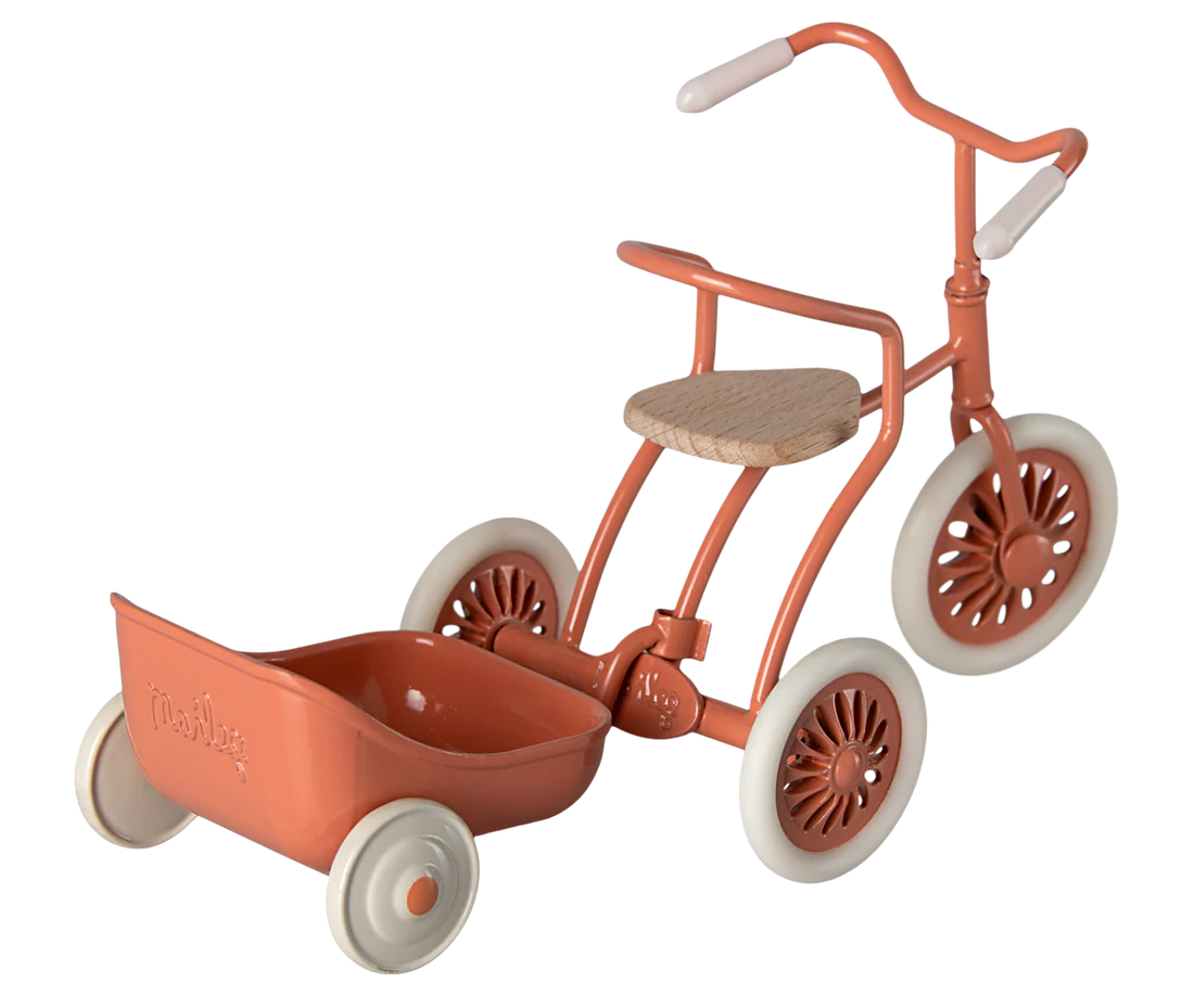 Maileg Tricycle Hanger, Mouse- Coral