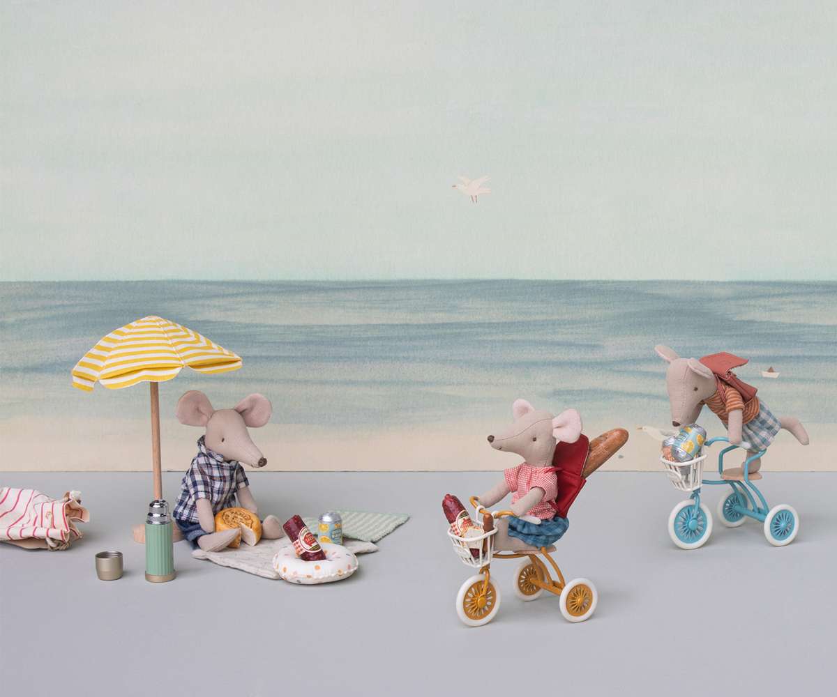 Maileg Tricycle Basket, Mouse