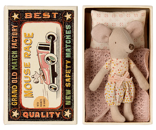 Maileg Little Sister Mouse in a Matchbox