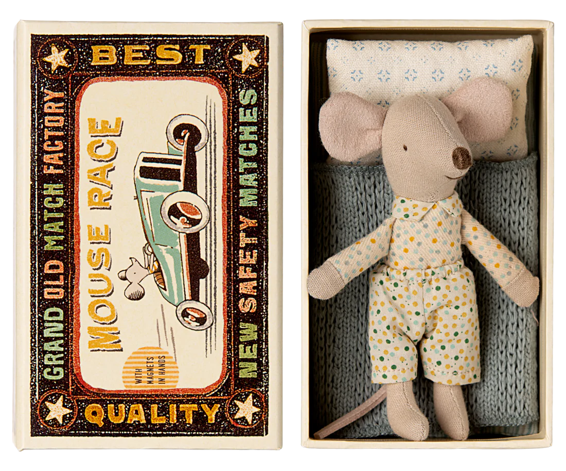 Maileg Little Brother Mouse in a Matchbox