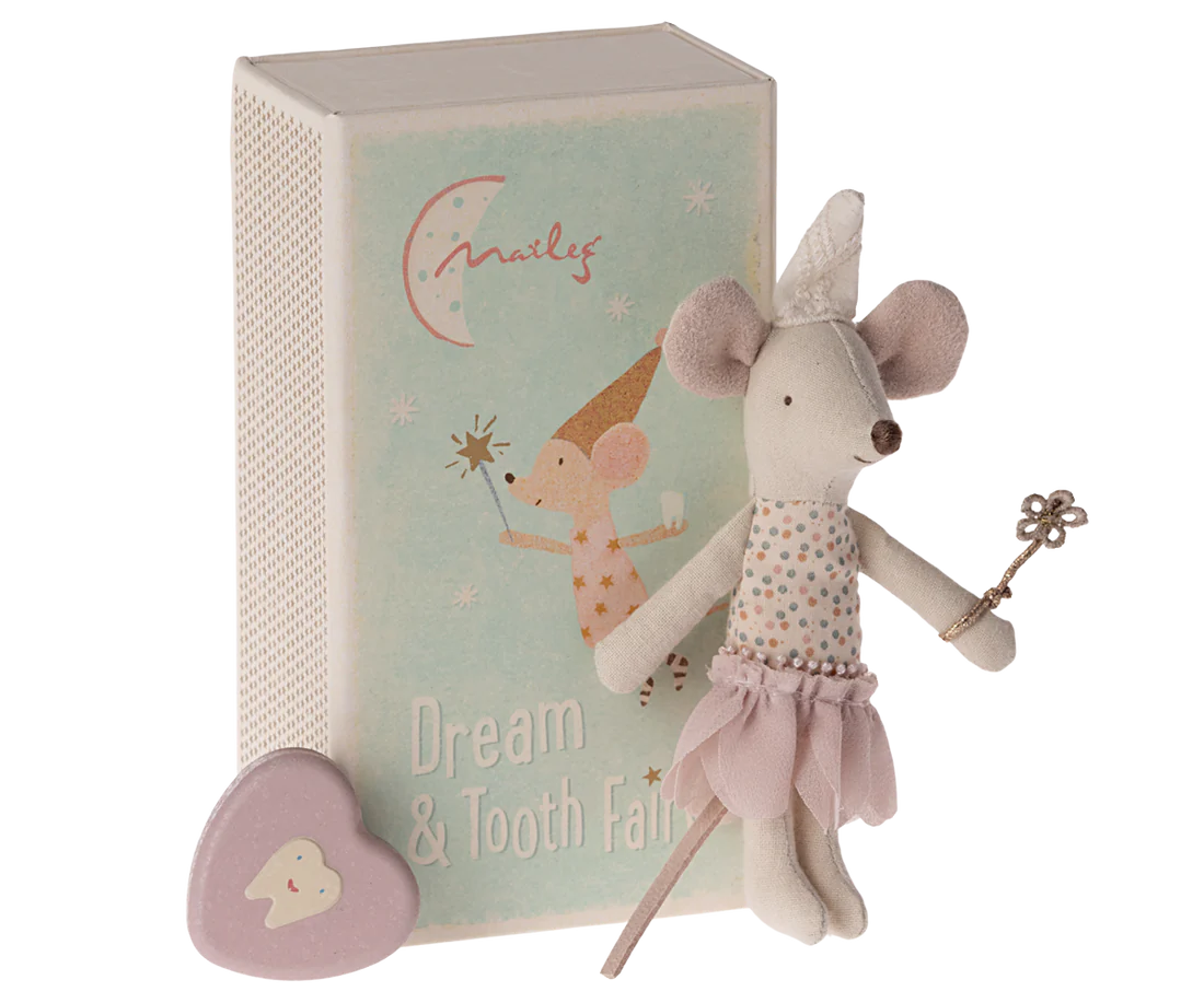 Maileg Tooth Fairy Mouse, Little Sister in Matchbox