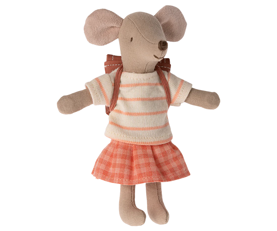 Maileg Tricycle Mouse, Big Sister- Coral
