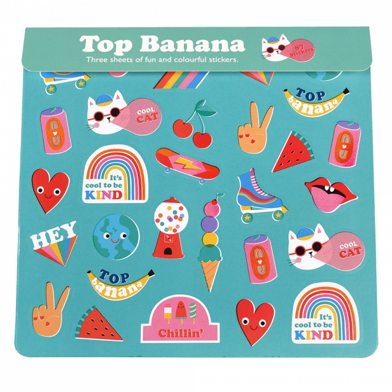 Rex London Top Banana Sticker Sheets (3 sheets)