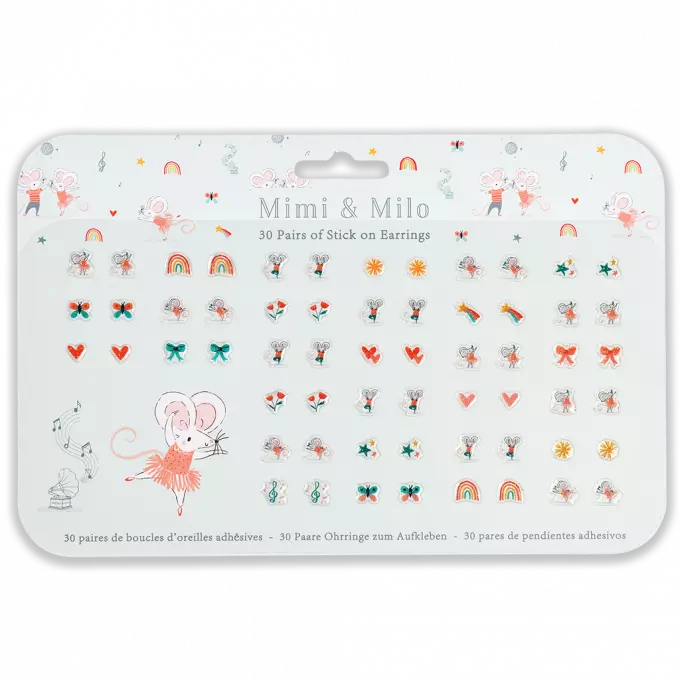 Rex London Mimi & Milo Stick On Earrings