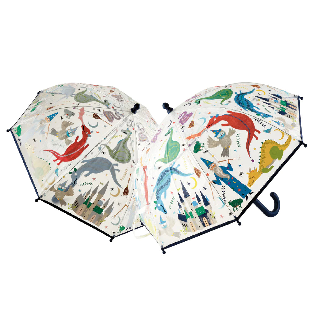 Floss & Rock Spellbound Colour Changing Clear Umbrella