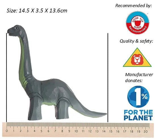 Wudimals Wooden Diplodocus Animal Toy