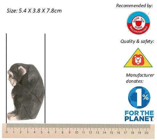 Wudimals Wooden Chimpanzee Animal Toy