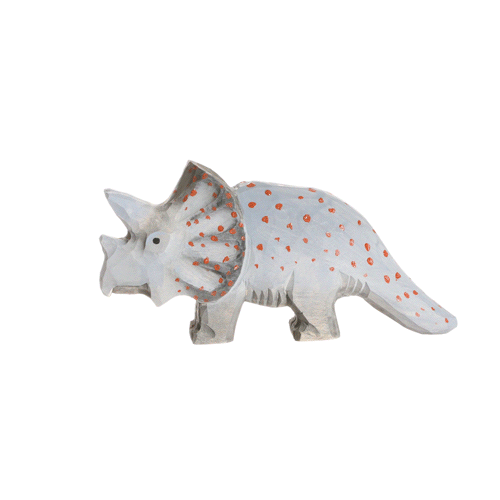 Wudimals Wooden Triceratops Dinosaur Animal Toy