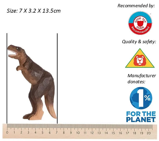 Wudimals Wooden T-Rex Dinosaur Animal Toy