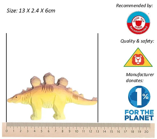 Wudimals Wooden Stegosaurus Dinosaur Animal Toy