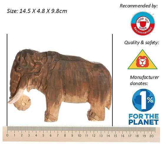 Wudimals Wooden Mammoth Animal Toy