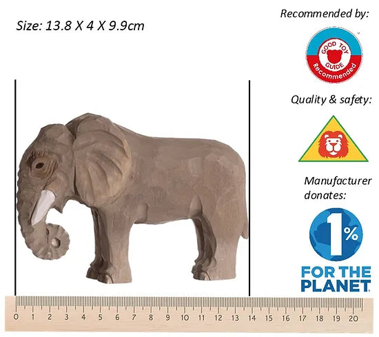 Wudimals Wooden Elephant Animal Toy