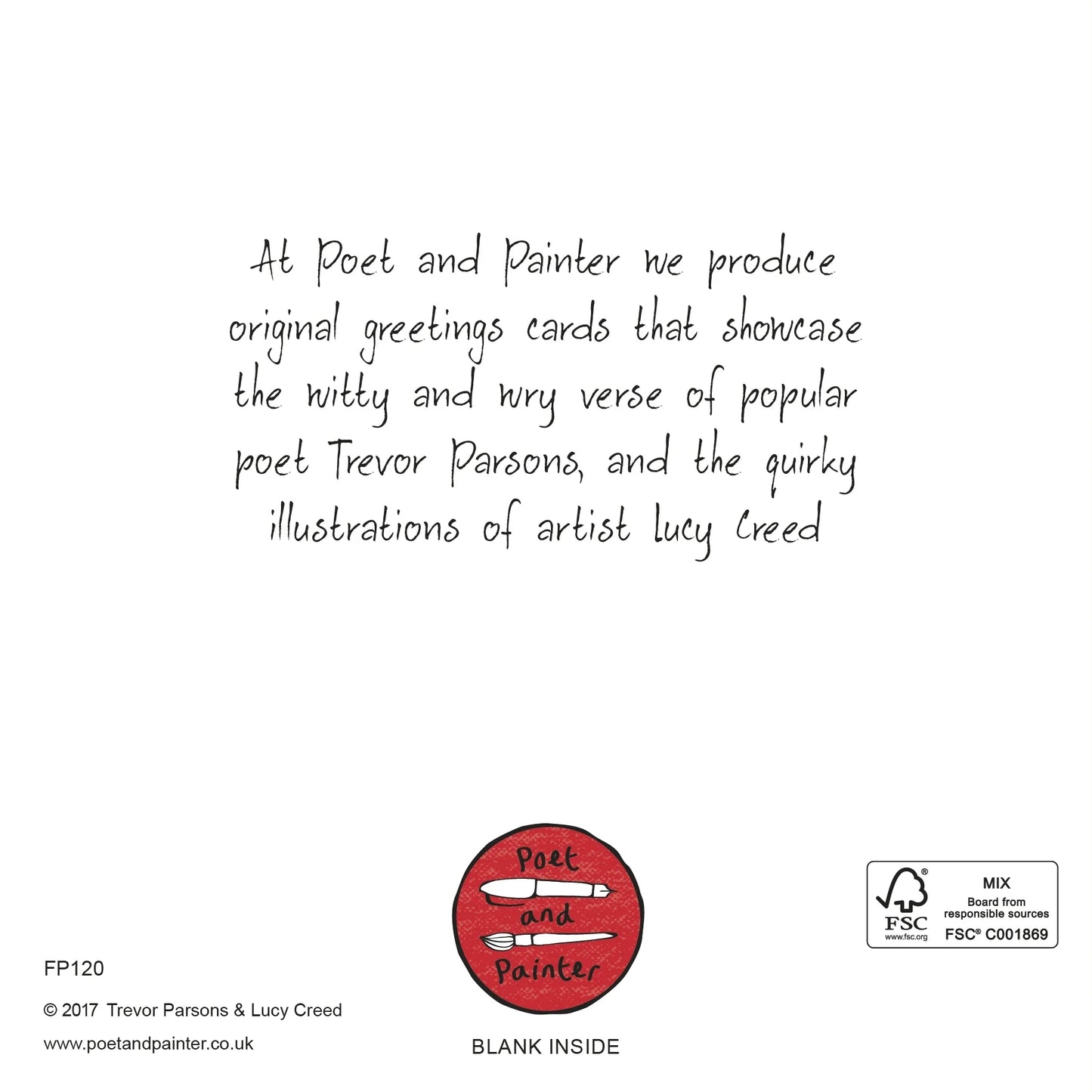 Poet & Painter 'Genuine' Thank You Cards