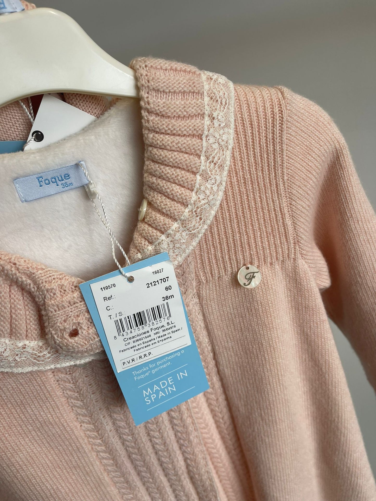 Foque Cardigan & Bonnet 18mths