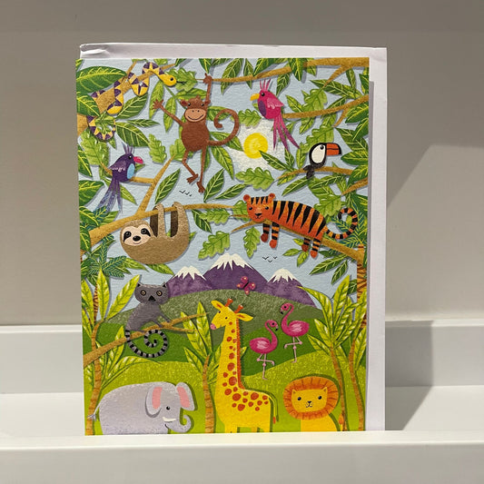 Flamingo Paperie Jungle Chums Greetings Card