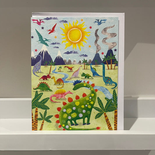 Flamingo Paperie Dinosaurs Greetings Card