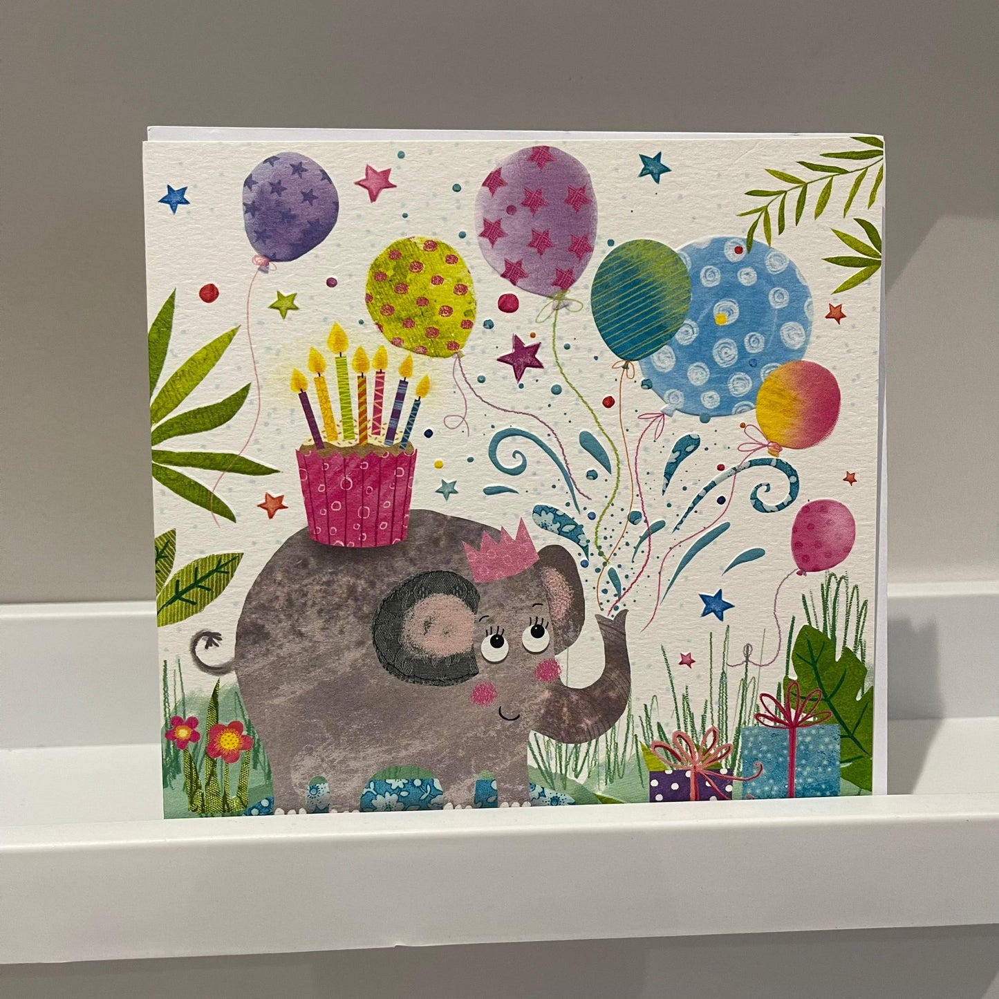 Flamingo Paperie Elephant Birthday Greetings Card