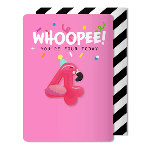 Pango Productions Flamingo Age 4 Magnet Card