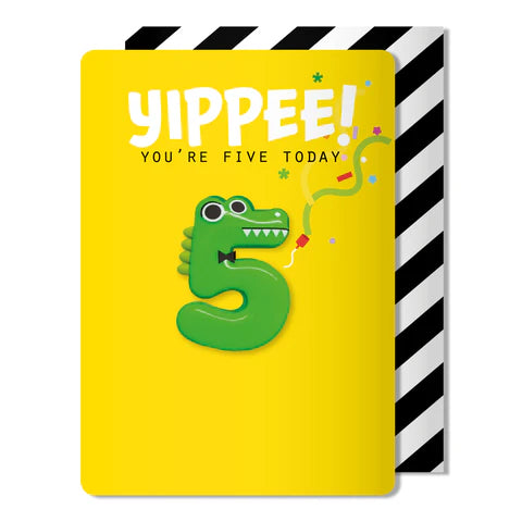 Pango Productions Crocodile Age 5 Magnet Card