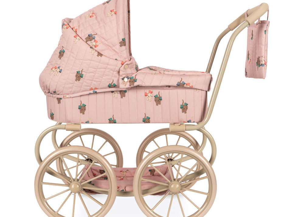 Konges Slojd Minnie Doll Pram- Bow Kitty Pink