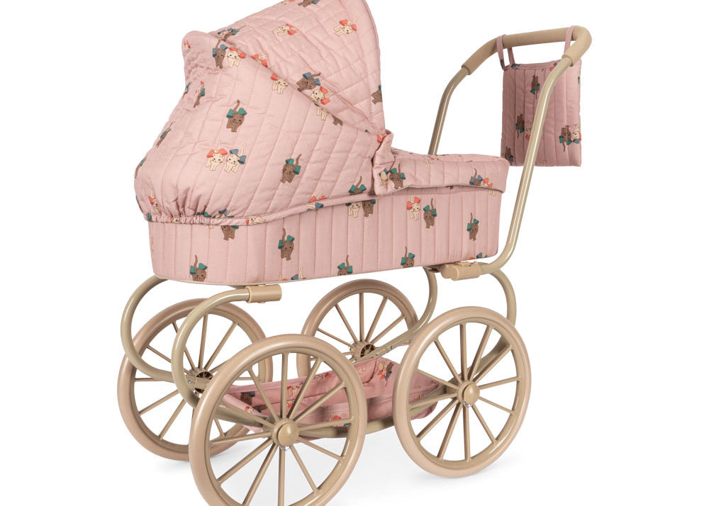 Konges Slojd Minnie Doll Pram- Bow Kitty Pink