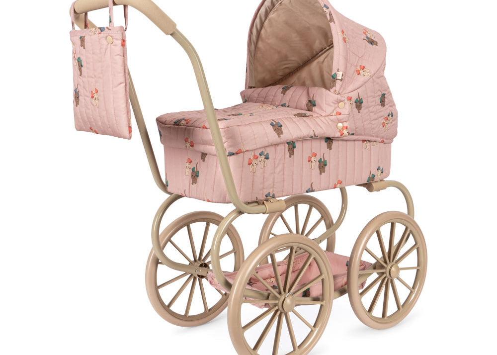 Konges Slojd Minnie Doll Pram- Bow Kitty Pink