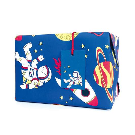 Neon Magpie Space Wrapping Paper