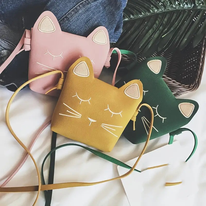 Leather Cat Crossbody Bag (Various)