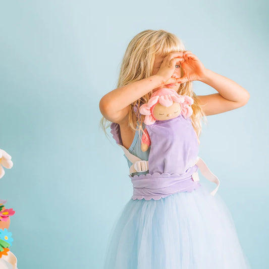 Olli Ella Dinkum Dolls Petal Carrier- Lavender