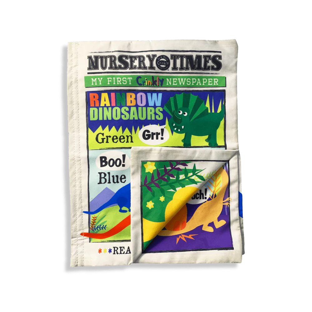 Nursery Times Crinkly Newspaper- Rainbow Dinosaurs