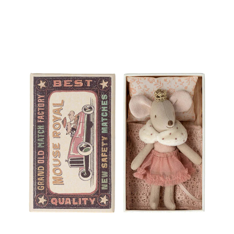 Maileg Princess Mouse, Little Sister in Matchbox