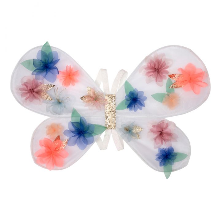 Meri Meri Organza Flower Butterfly Wings & Wand Dress Up
