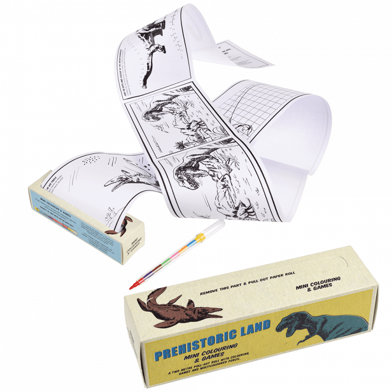 Rex London Mini Colouring & Games- Dinosaur
