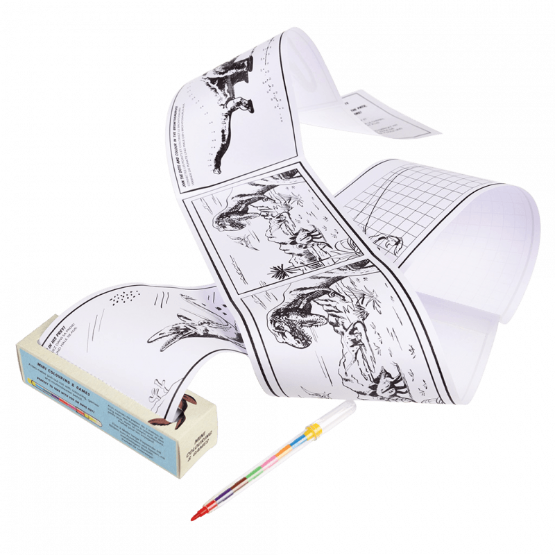 Rex London Mini Colouring & Games- Dinosaur