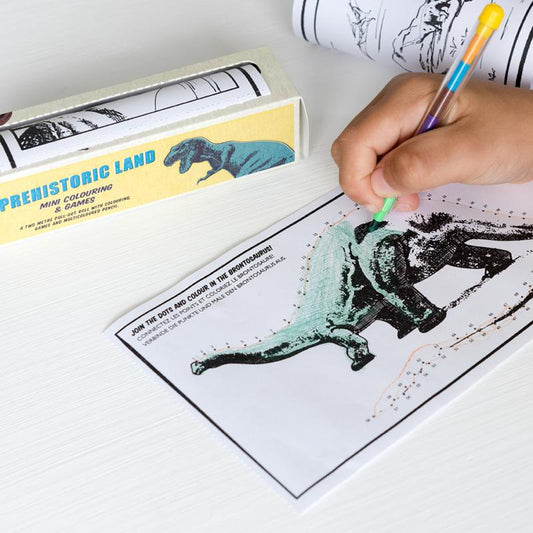Rex London Mini Colouring & Games- Dinosaur