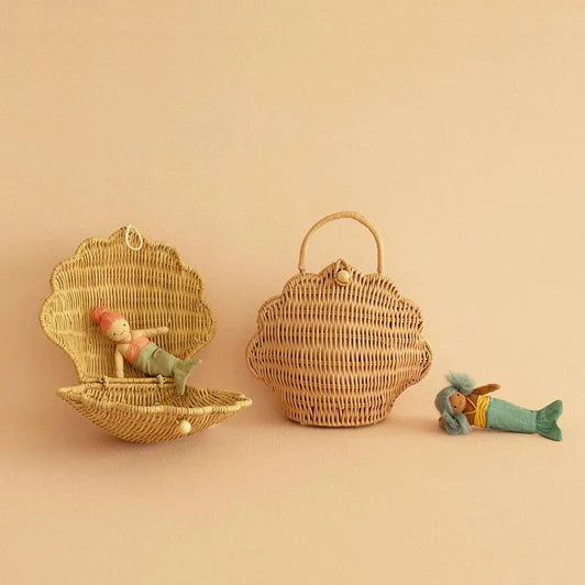 Olli Ella Shell Basket- Rose