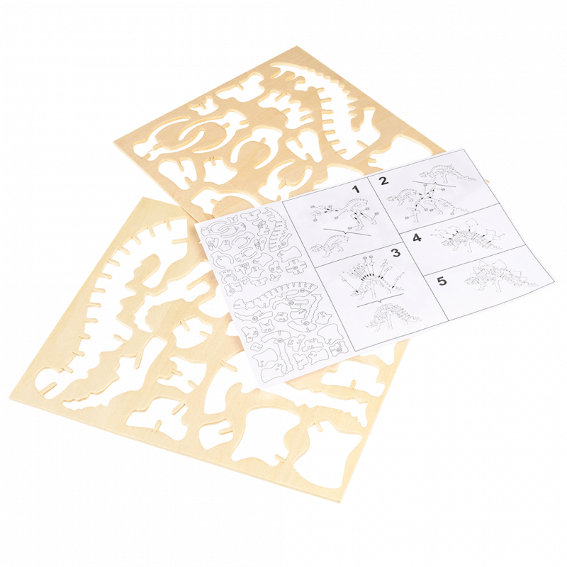 Rex London 3D Wooden Puzzle- Stegosaurus