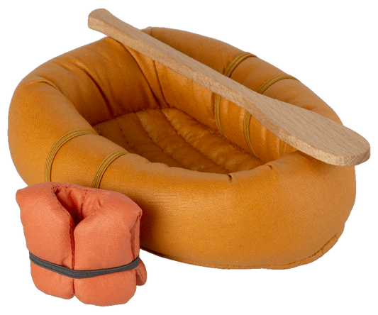 Maileg Rubber Boat, Mouse- Dusty Yellow