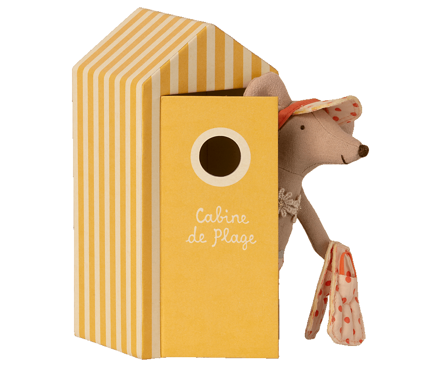 Maileg Beach Mice, Big Sister in Cabin de Plage