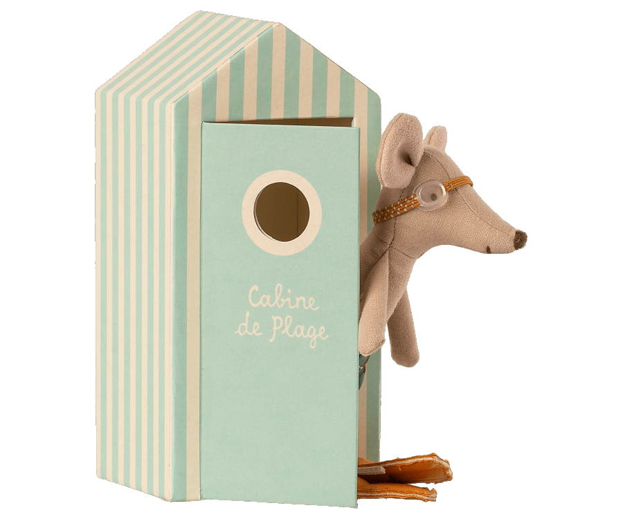 Maileg Beach Mice, Big Brother in Cabin de Plage