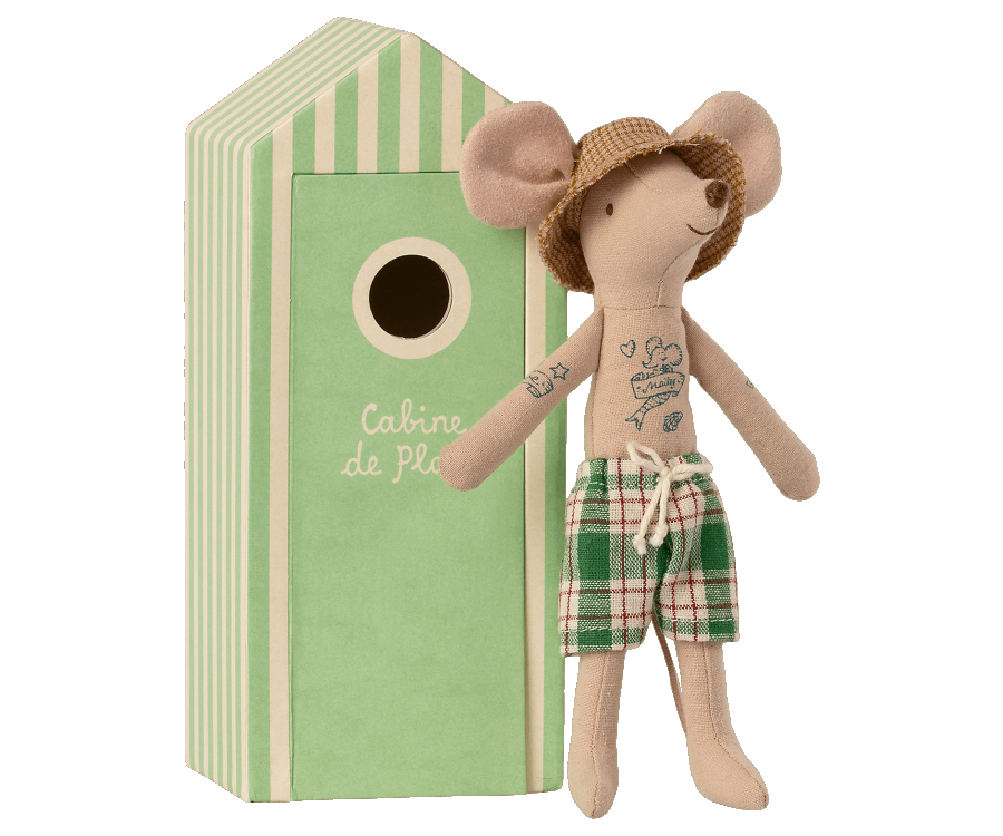 Maileg Beach Mice, Dad in Cabin de Plage
