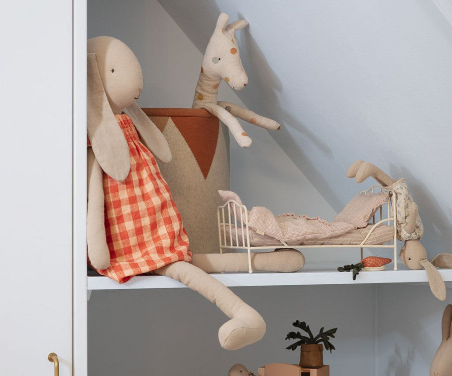 Maileg Bunny, size 5, Red Check Dress