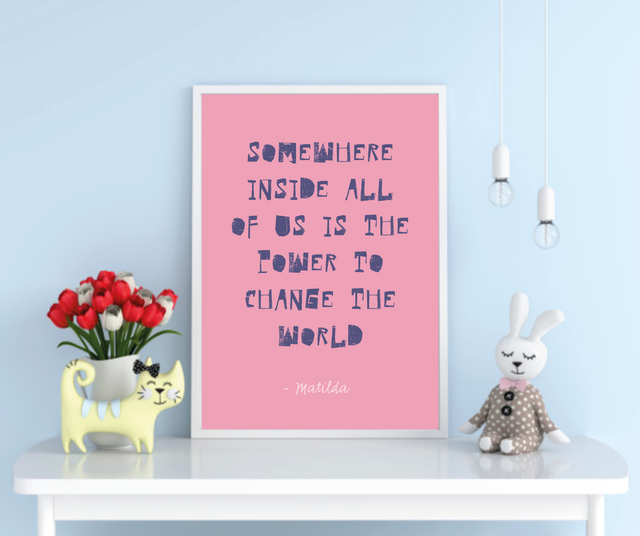 Matilda Quote Print A4