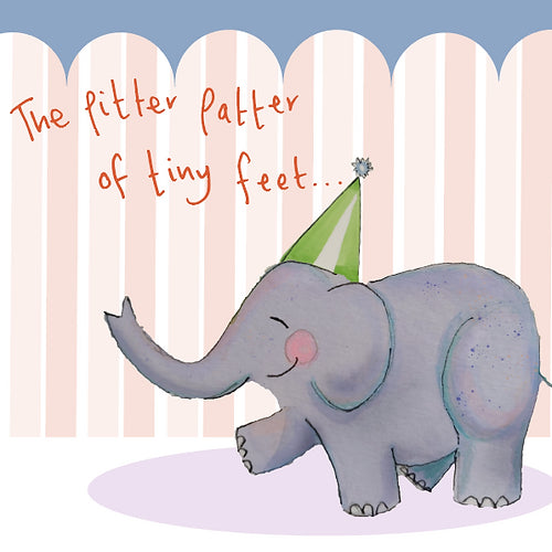 Hanxmade New baby Elephant Blue Card