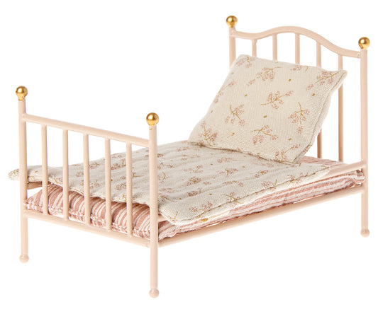 Maileg Vintage Bed, Mouse- Rose